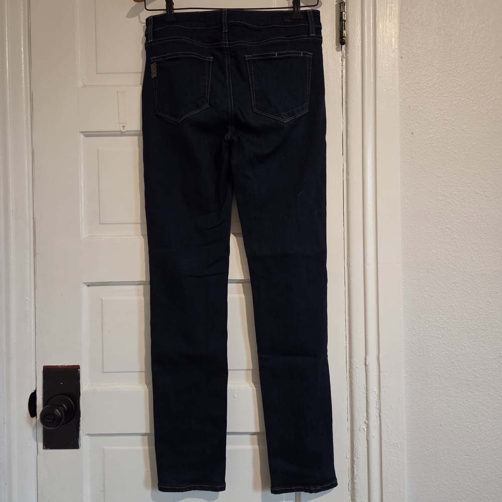 Paige Women's Skyline Skinny Dark Wash Jeans Size 31 - Picture 3 of 8